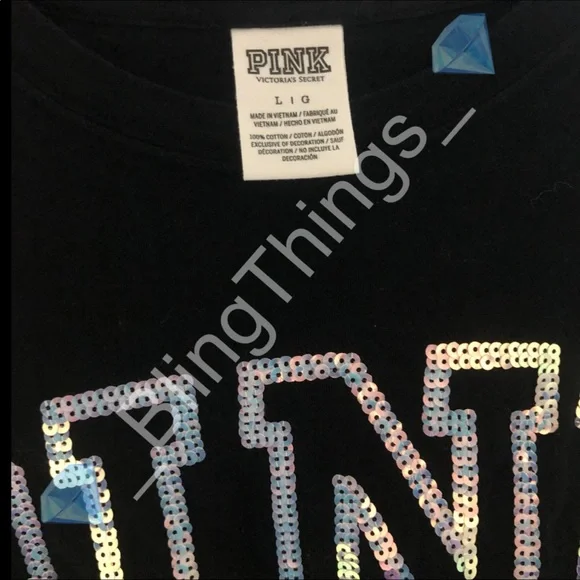 💎Rare VS PINK Holiday Christmas Bling Shirt💎 - Picture 3 of 5